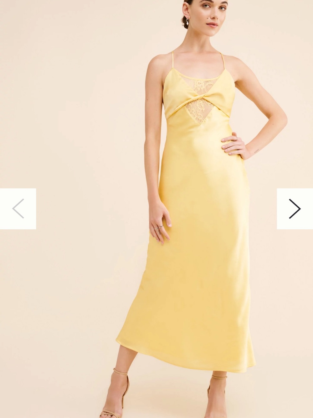 If By Sea Satin Slip Maxi Dress
